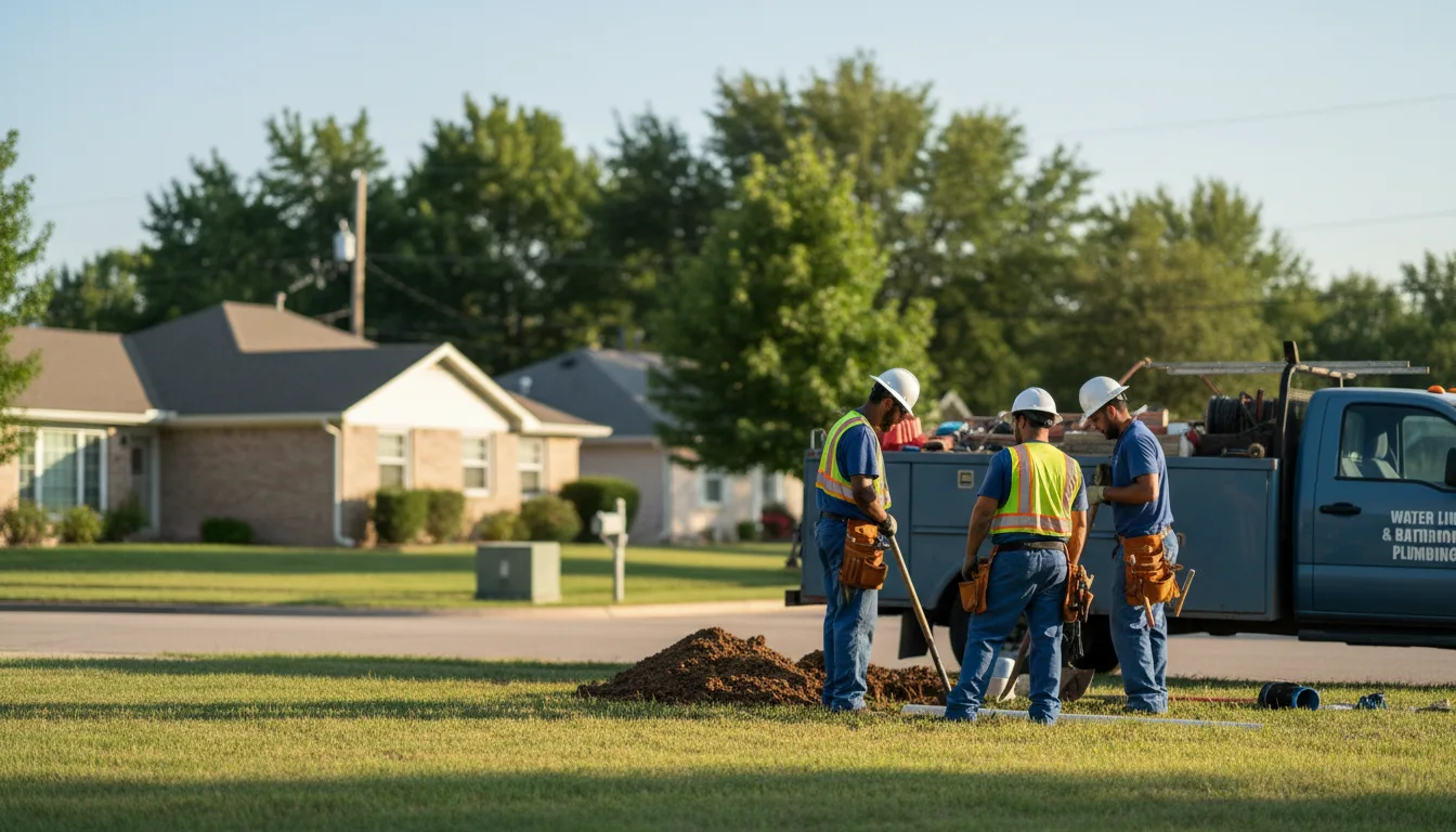 Residential water line and bathroom plumbing service in Goodland, MN